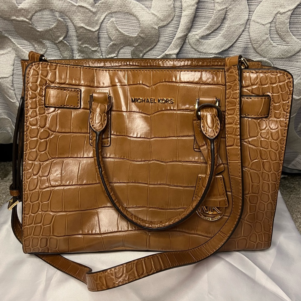 Michael Kors Leather Alligator Designed Purse